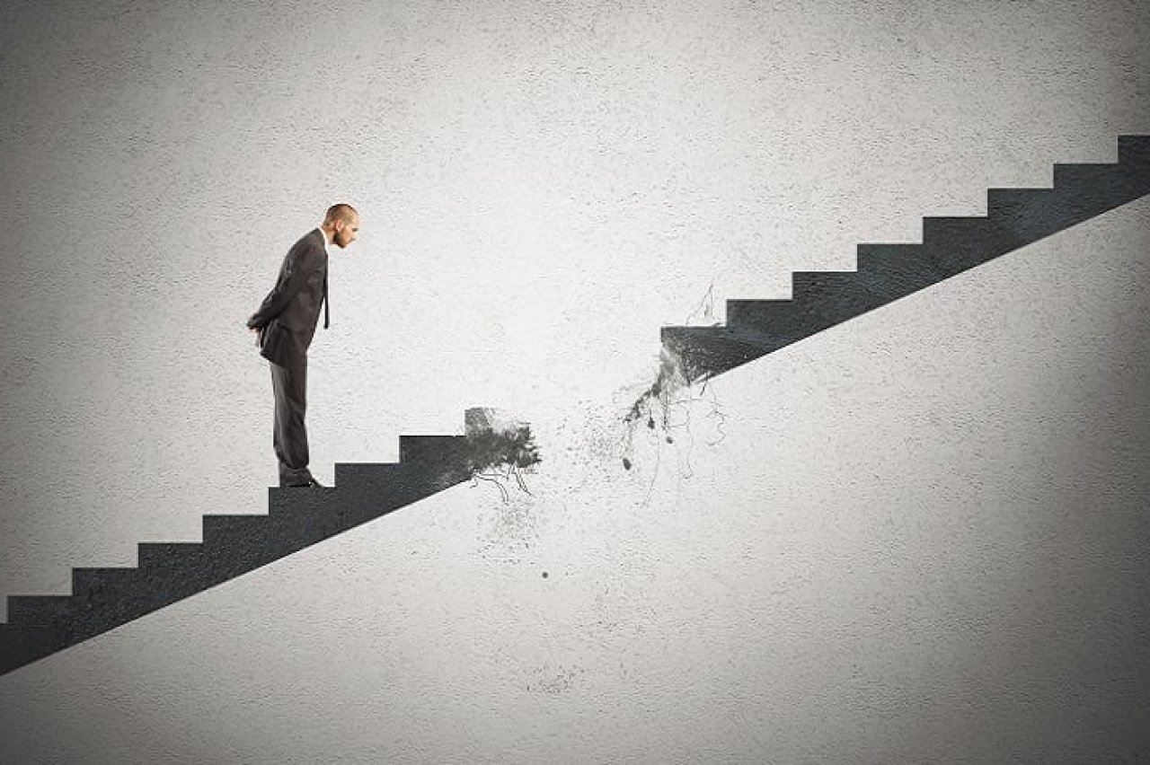 Concept of break career of a businessman