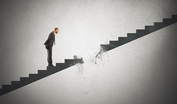 Concept of break career of a businessman